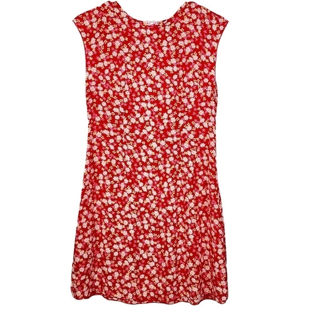 SHEIN Red Floral Daisy Print Sleeveless Mini Dress Sizeβ Small